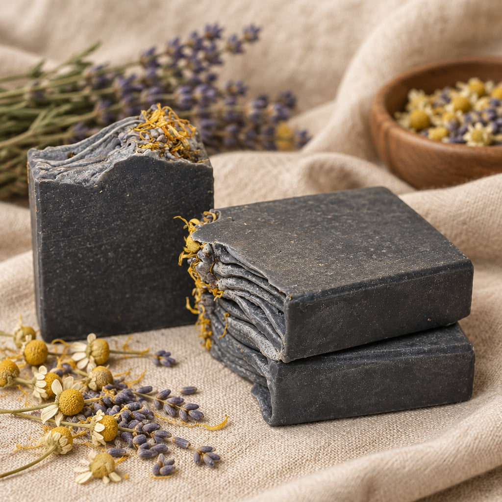Lavender Chamomile Charcoal Soap